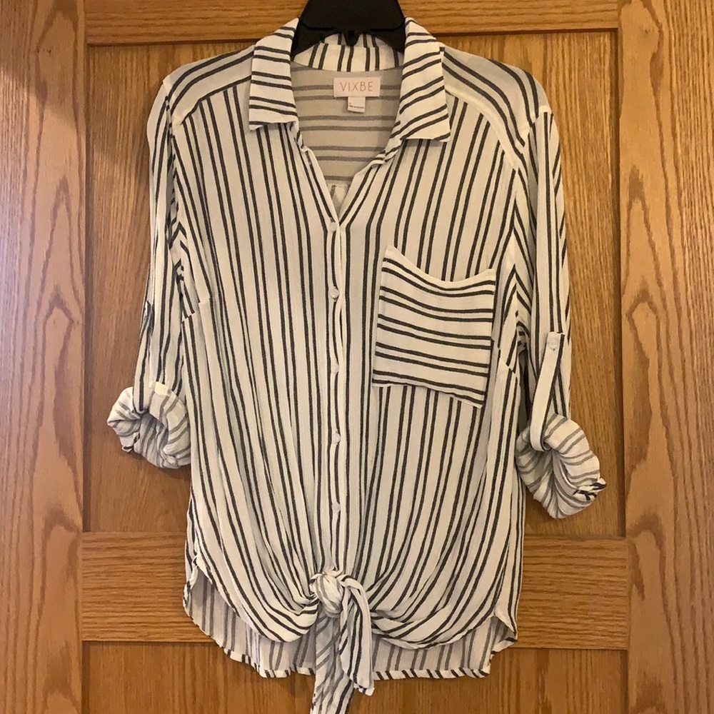 Tie front blouse